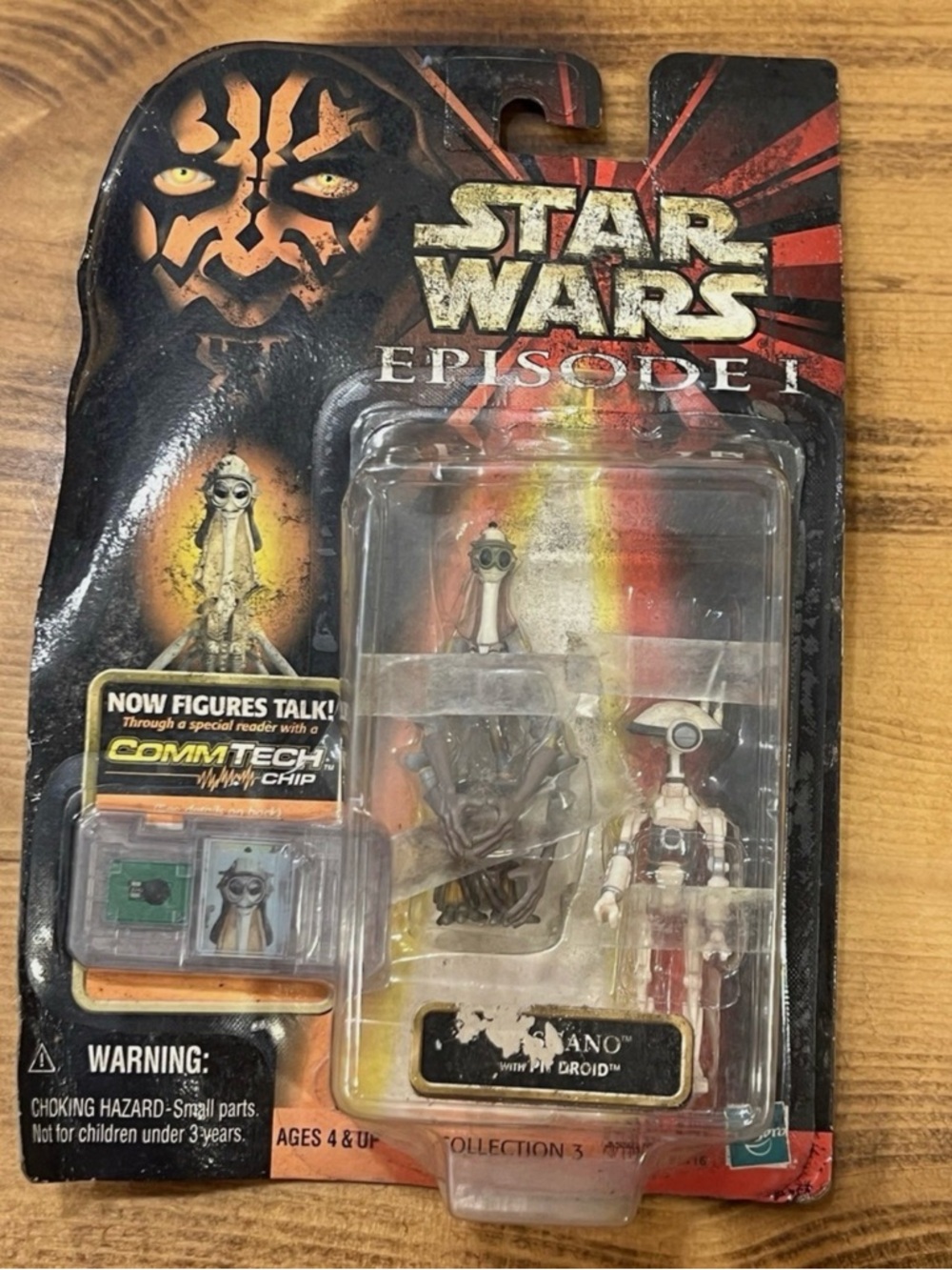 Star Wars Episode I Gasgano with Pit Droid Action Figure CommTech Chip 1998 New